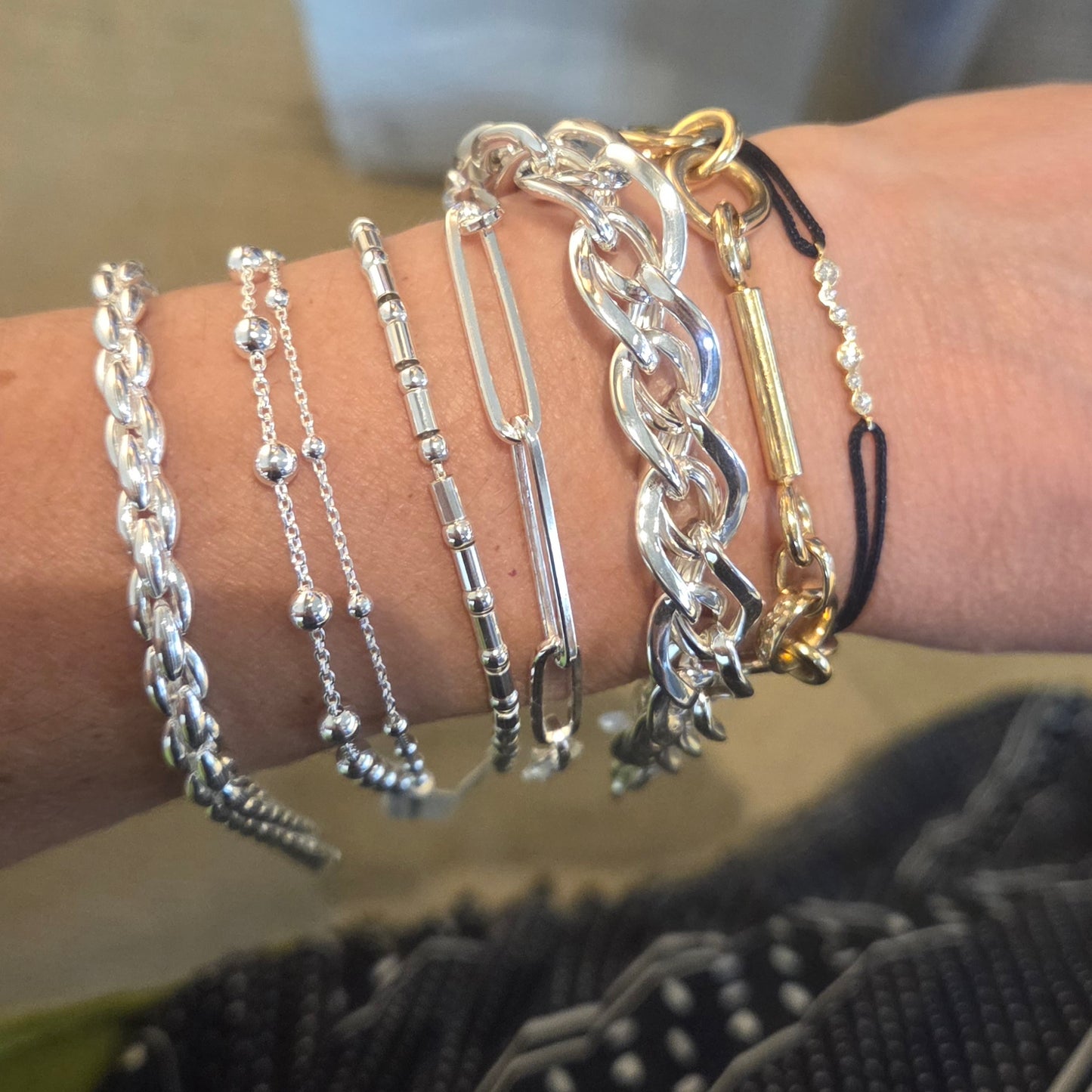 QUINN Silver 'Twisted ' Bracelet