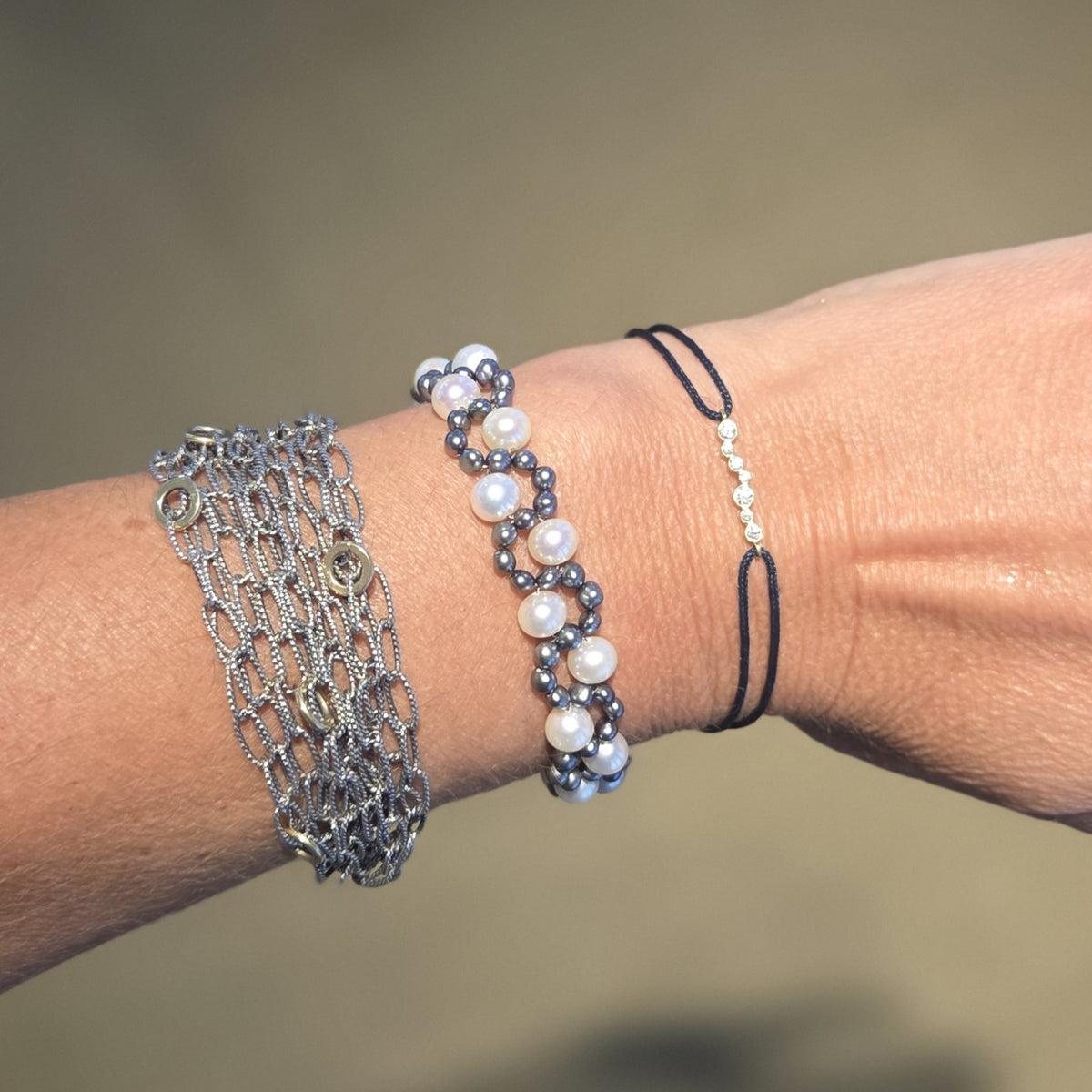 ADAM Freshwater Pearl Wave Bracelet