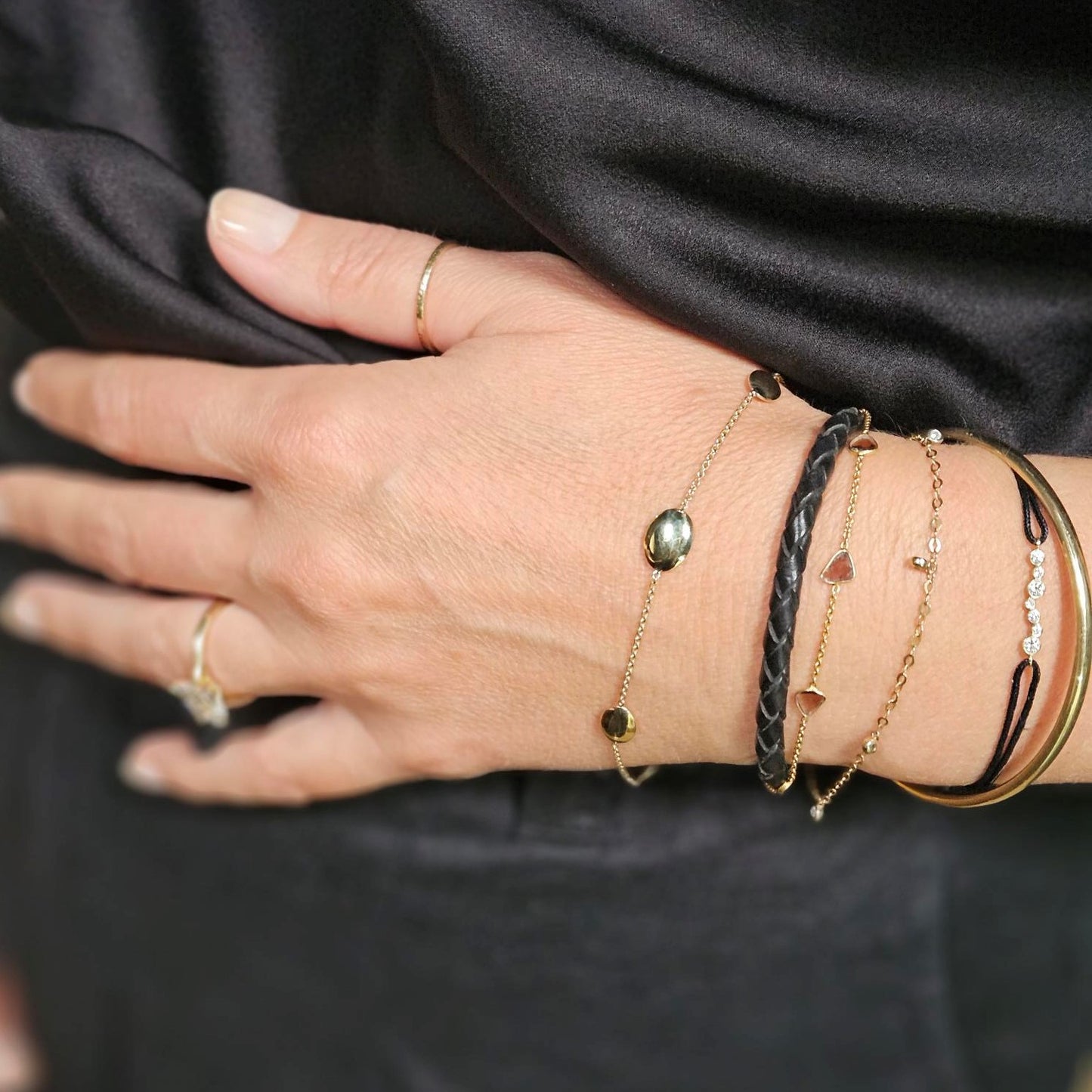 S & Co 9ct Yellow Gold 'Tablet' Bracelet