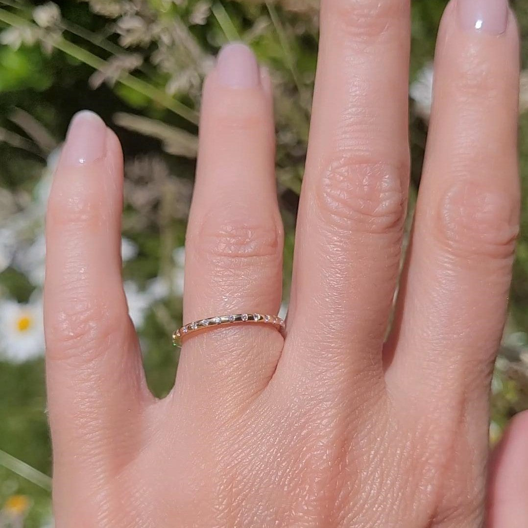 HENRICH & DENZEL Platinum, 18ct Gold & Diamond 'Falling' Ring