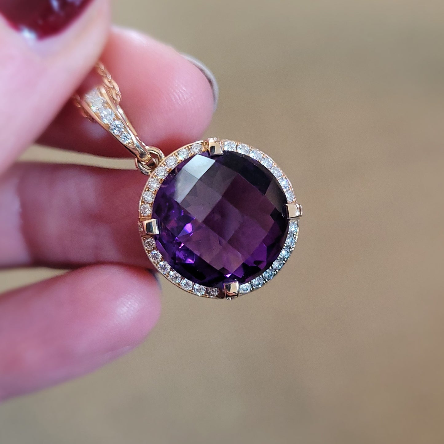 SOLEY 18ct Gold & Diamond 'Halo' Pendant