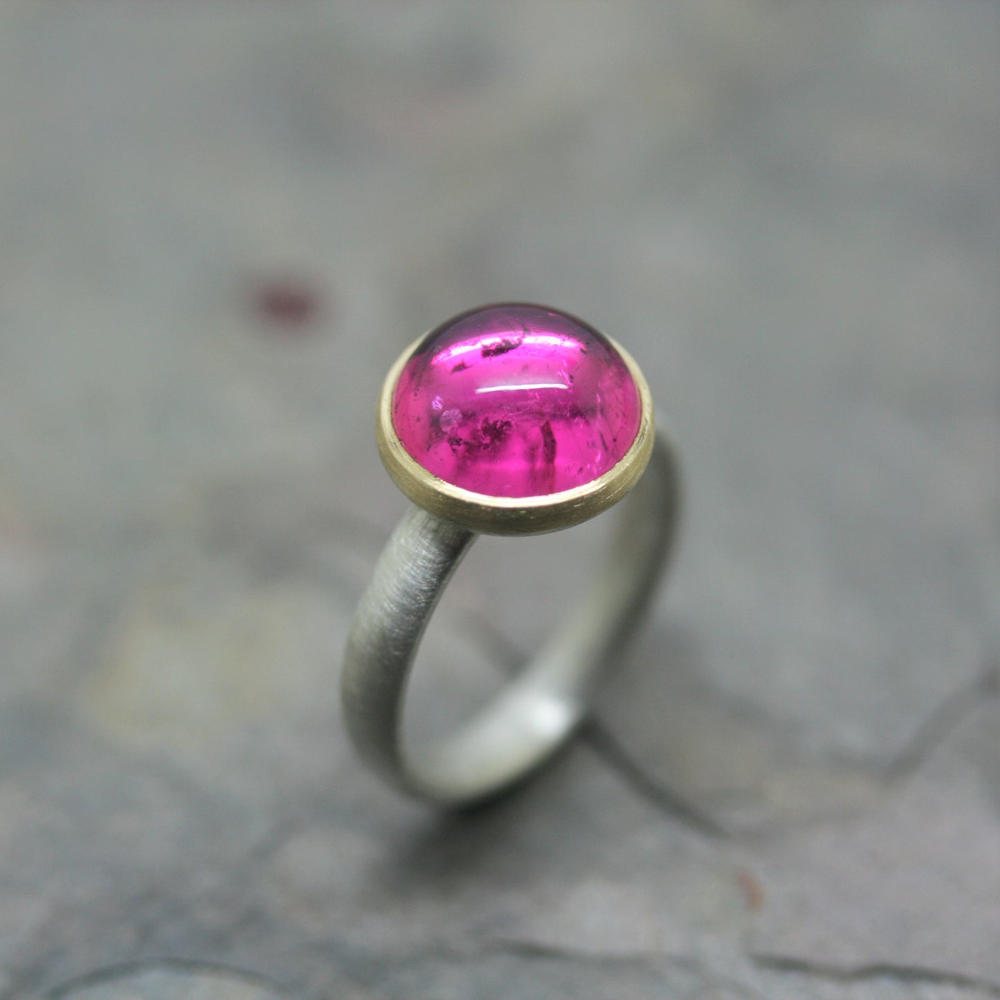 GOODMAN MORRIS Silver & 18ct Yellow Gold 'Puri' Ring