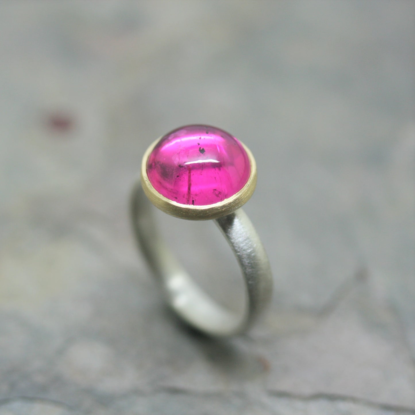 GOODMAN MORRIS Silver & 18ct Yellow Gold 'Puri' Ring