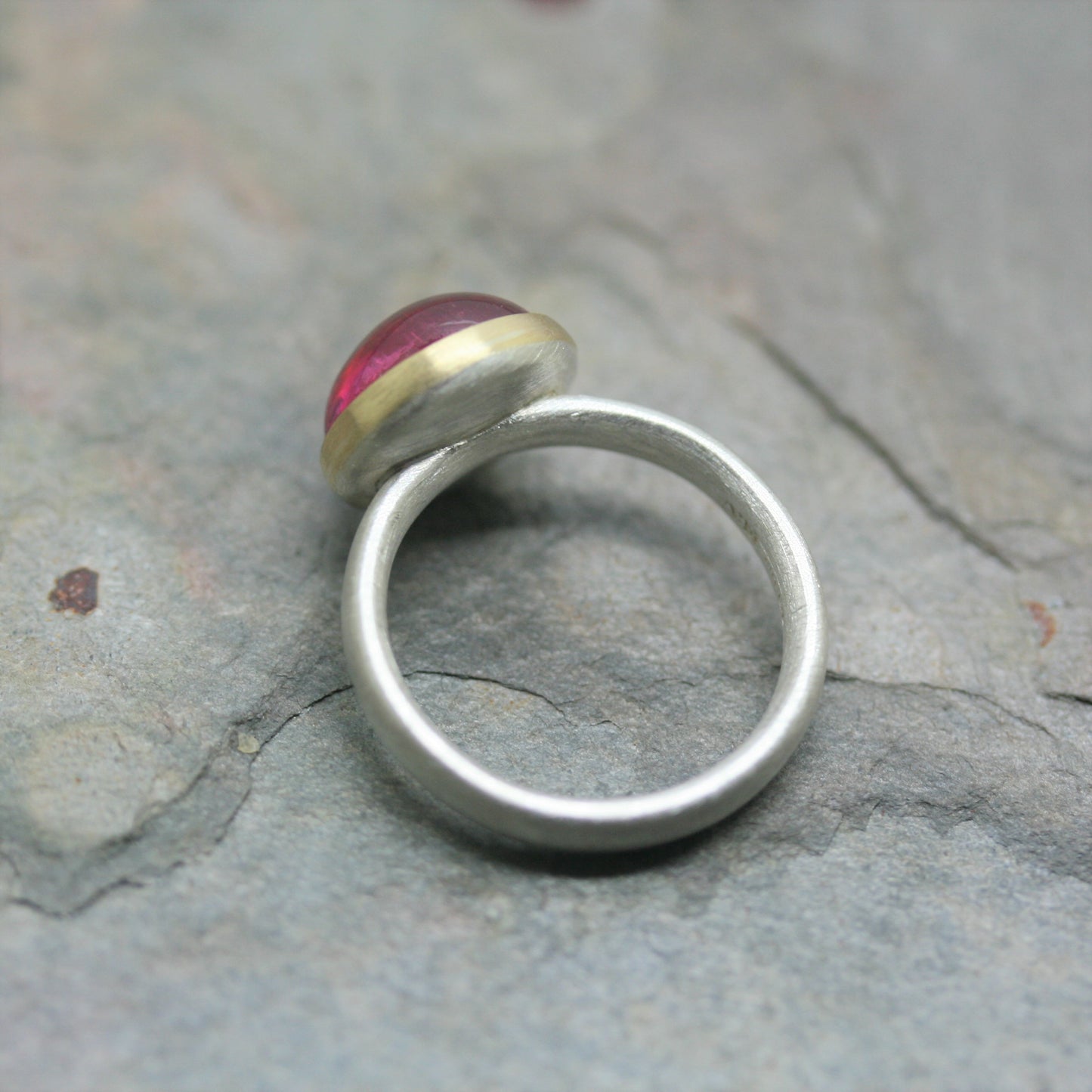 GOODMAN MORRIS Silver & 18ct Yellow Gold 'Puri' Ring