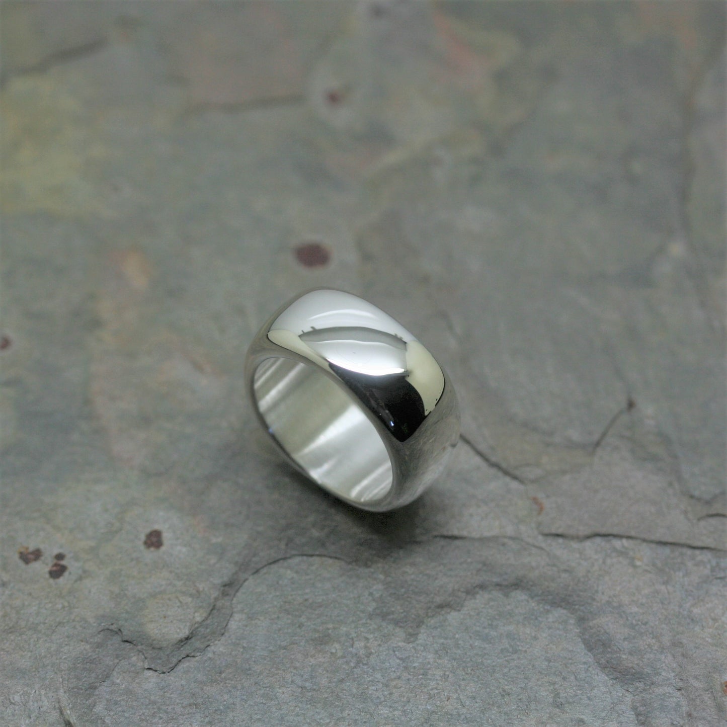 QUINN Silver 'Soft Square' Ring