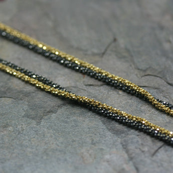 SAN Yellow Gold Plated and Black Rhodium Plated Bi-Coloured Sparkly Chain