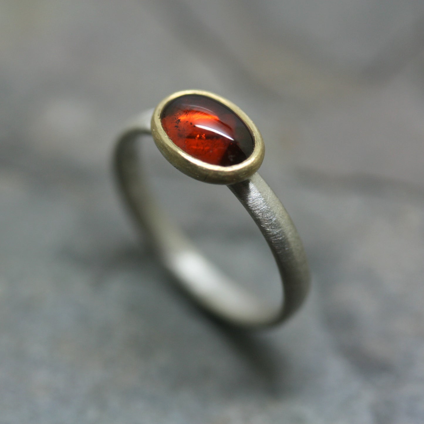 GOODMAN MORRIS Silver & 18ct Yellow Gold 'Puri' Ring