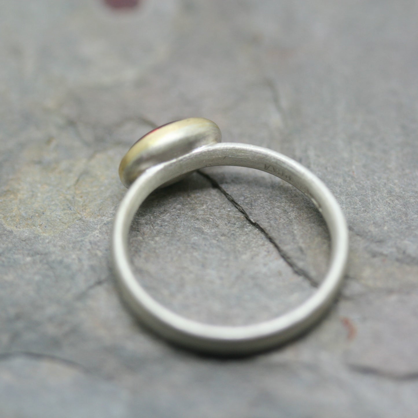 GOODMAN MORRIS Silver & 18ct Yellow Gold 'Puri' Ring