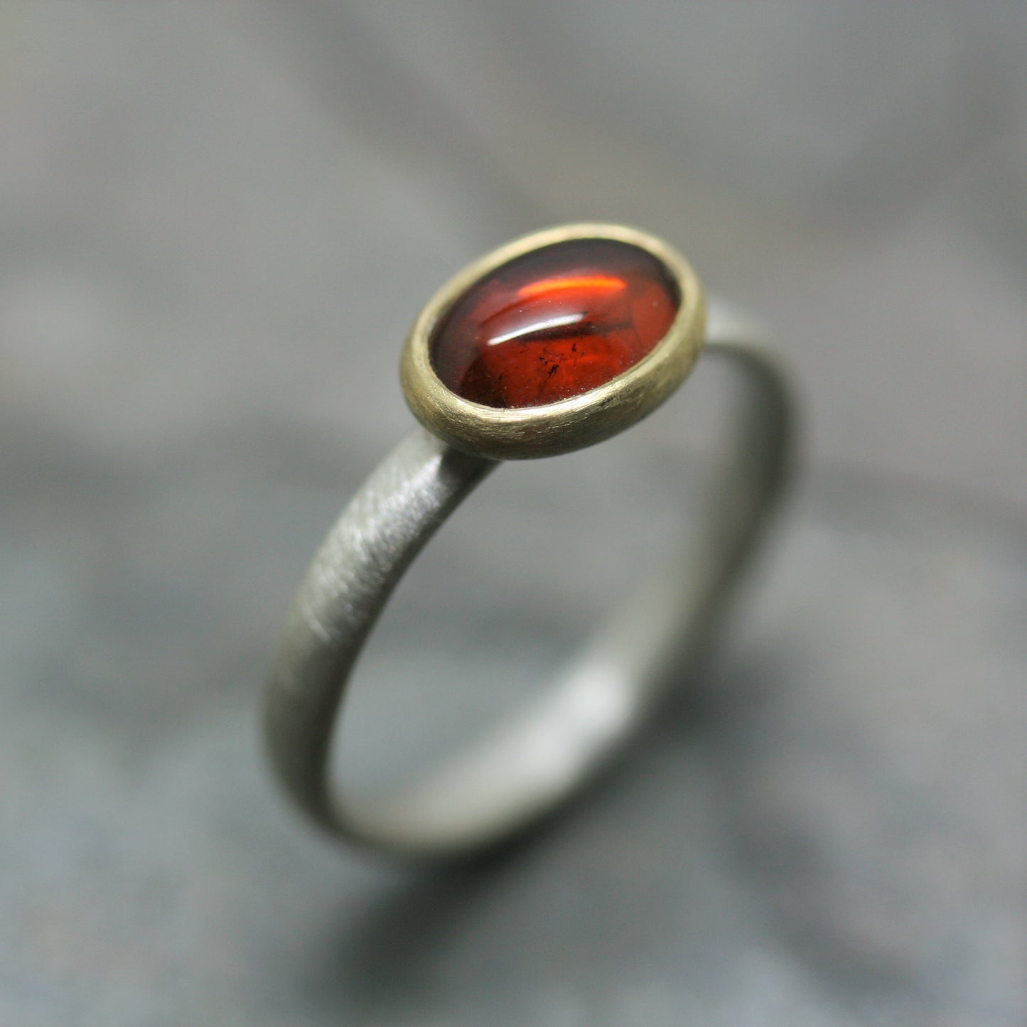 GOODMAN MORRIS Silver & 18ct Yellow Gold 'Puri' Ring