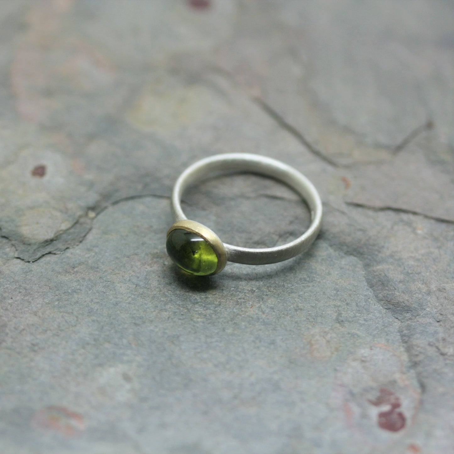 GOODMAN MORRIS Silver & 18ct Yellow Gold 'Puri' Ring