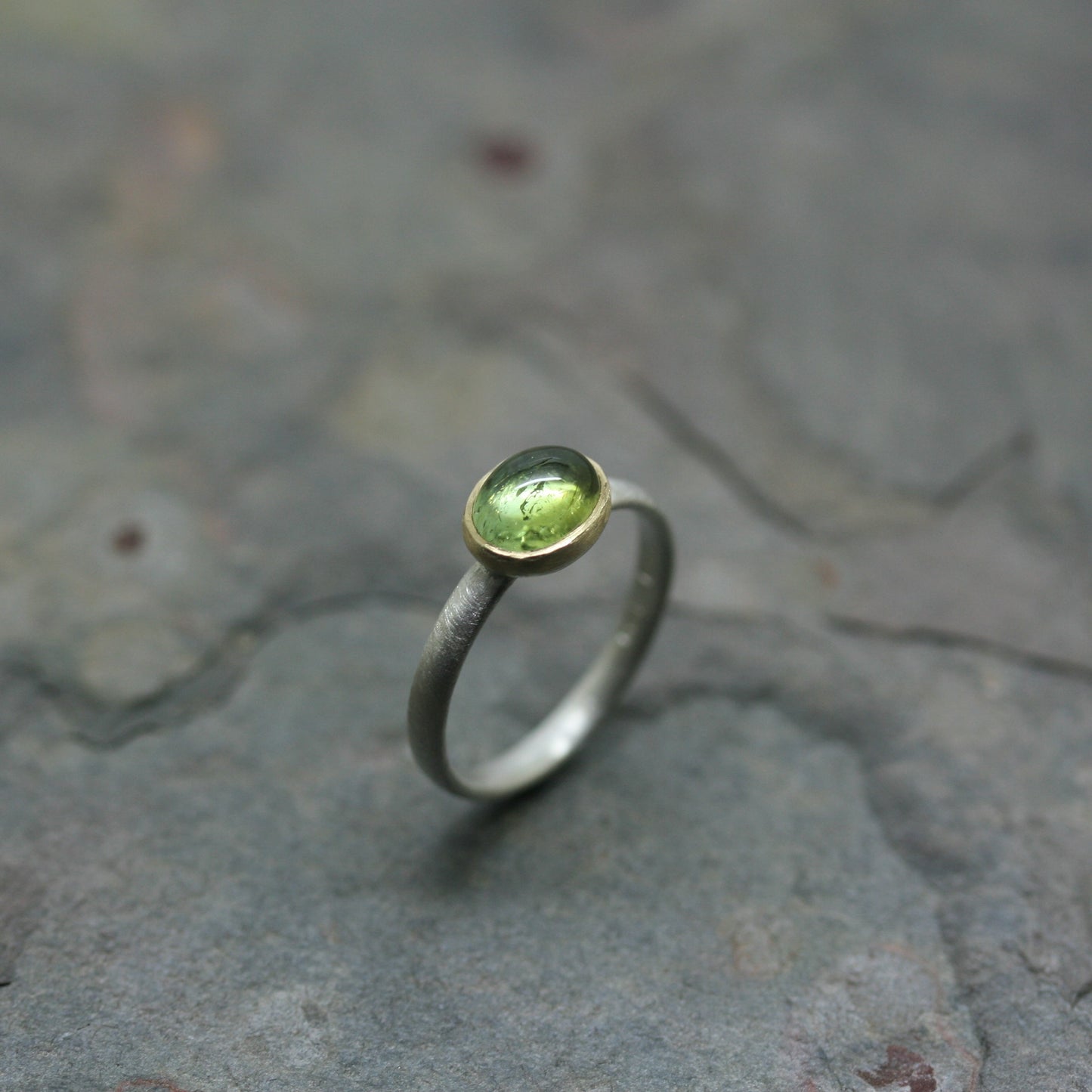 GOODMAN MORRIS Silver & 18ct Yellow Gold 'Puri' Ring