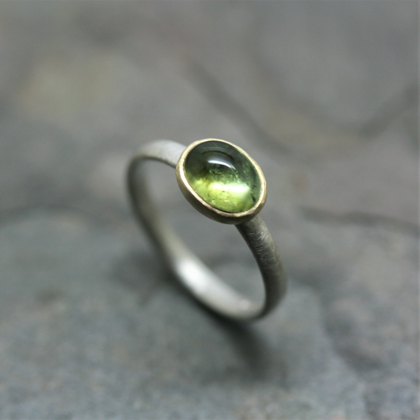 GOODMAN MORRIS Silver & 18ct Yellow Gold 'Puri' Ring