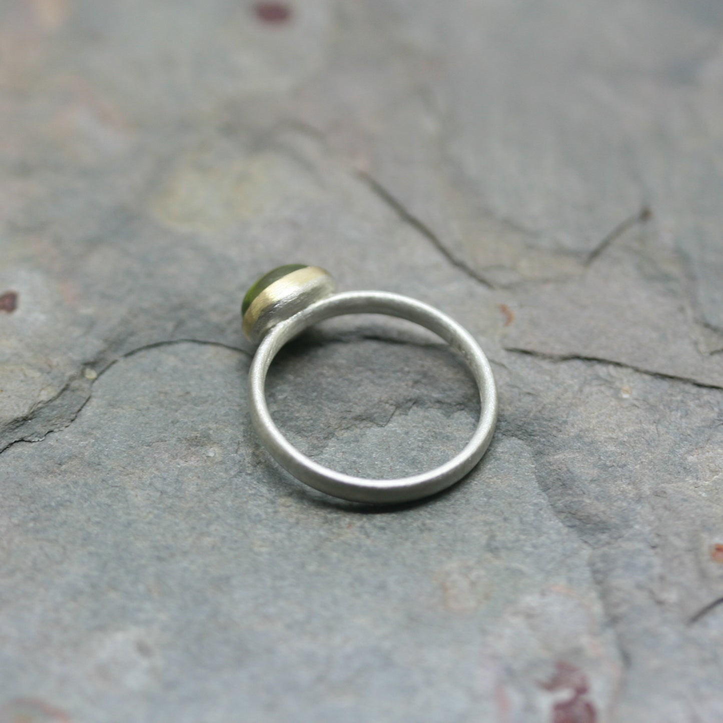 GOODMAN MORRIS Silver & 18ct Yellow Gold 'Puri' Ring