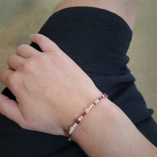 MA LTD Bead Bracelet with Silver Clasp