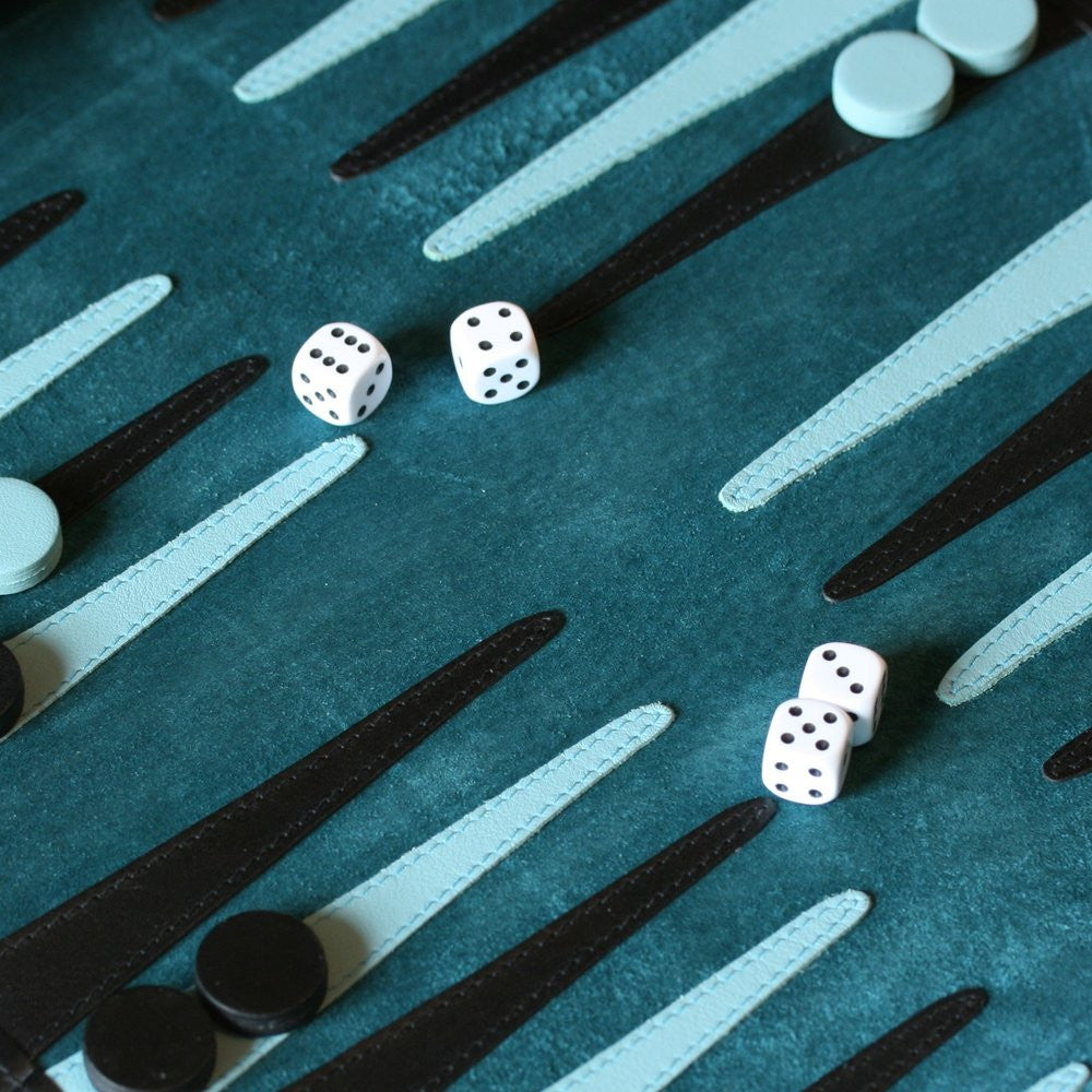 PEMBERTON & MILNER Leather Travel Backgammon Set