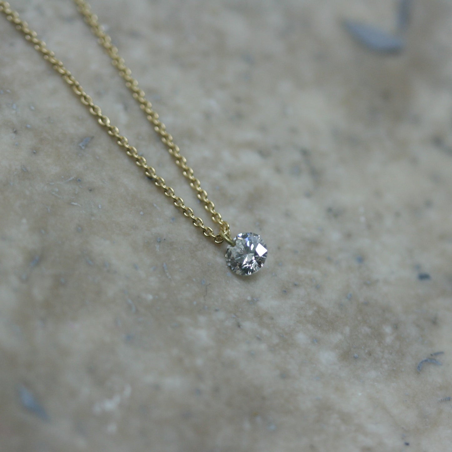 BUEL 18ct Gold 'Naked' Diamond Necklace