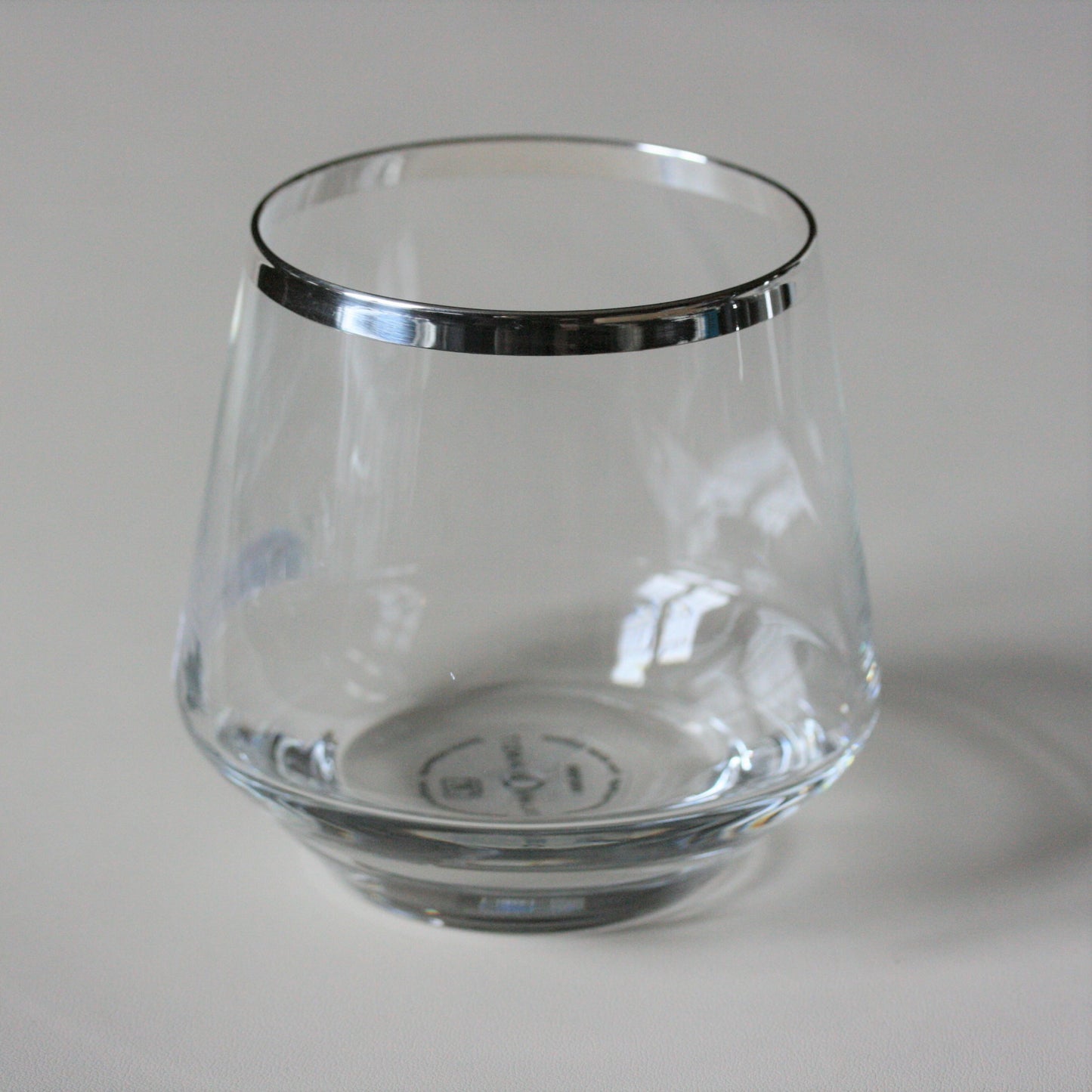 SONJA QUANDT Silver Edged Crystal 'Gin' Glass