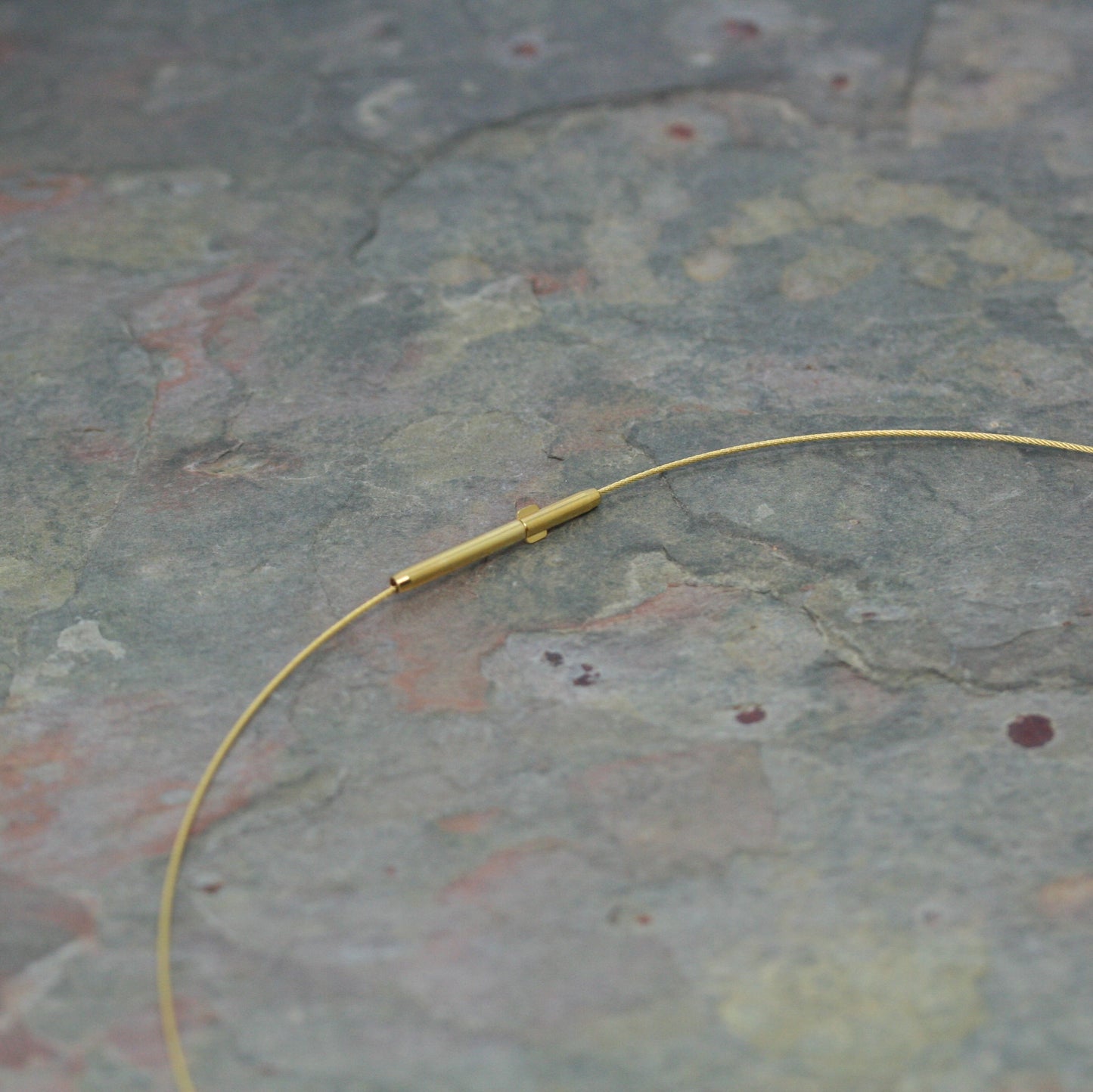 EVA STREPP Gold Plated Stainless Steel 'Pin' Pearl Necklace