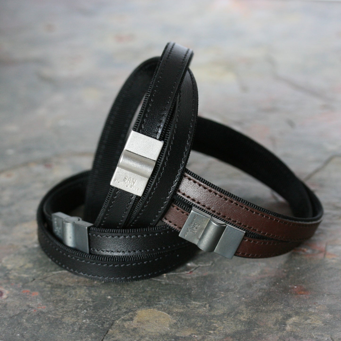 SAN 'Flat' Leather Bracelet