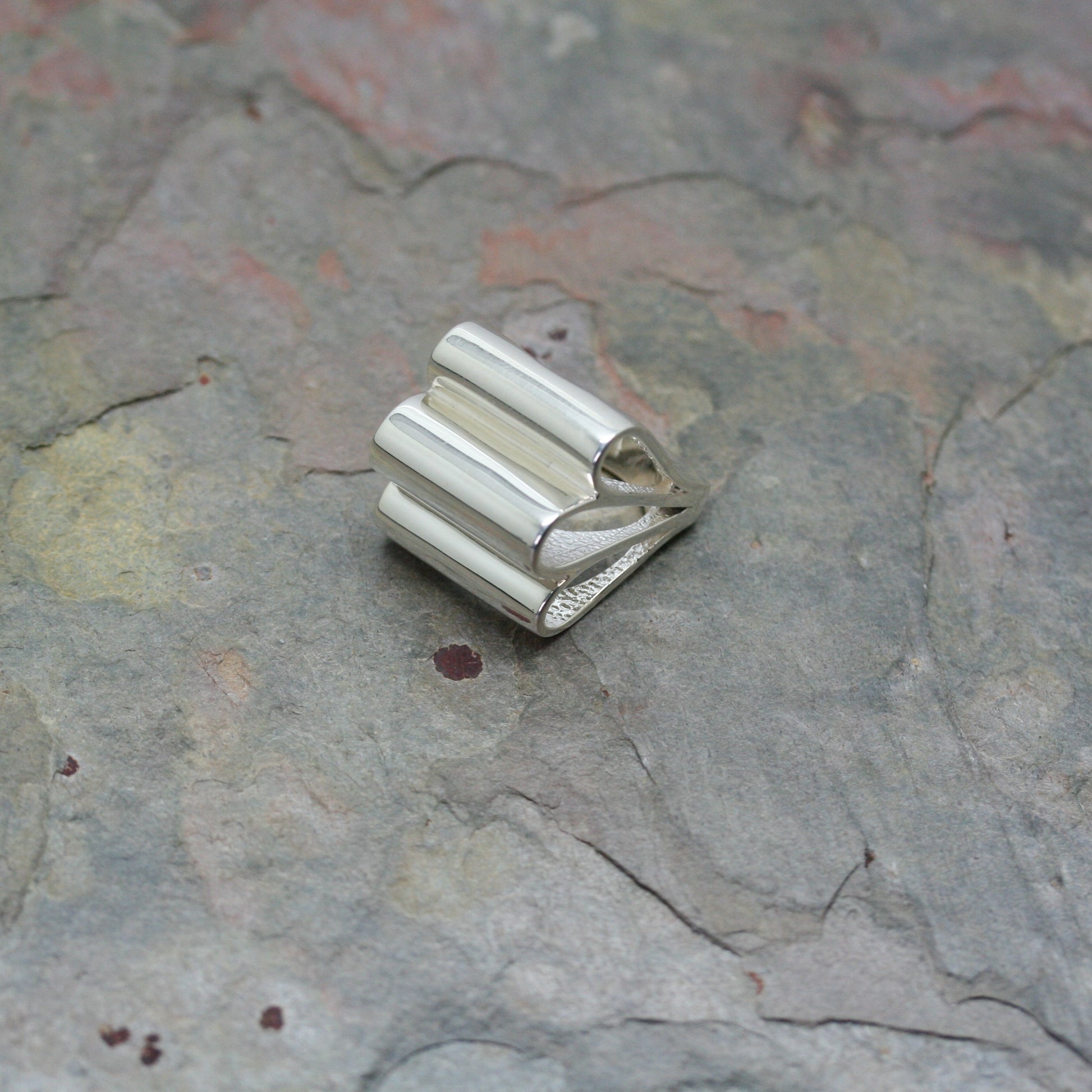 O F DESIGN Silver 'Fan' Ring