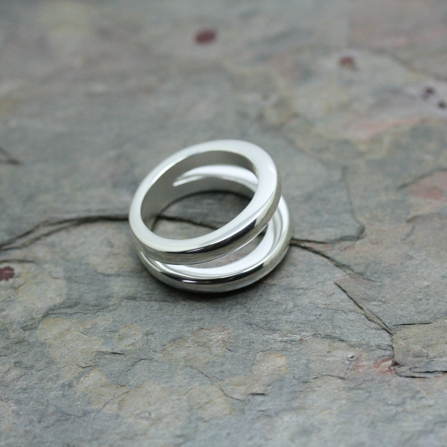 QUINN Sterling Silver 'Double' Ring