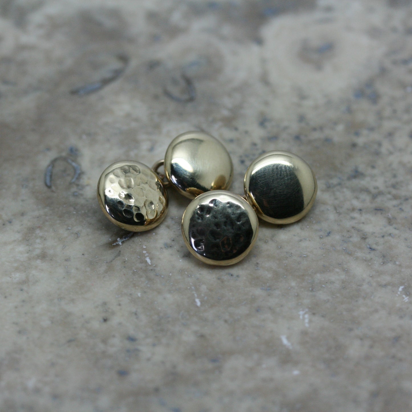 MA Ltd 9ct Yellow Gold 'Button' Cufflinks