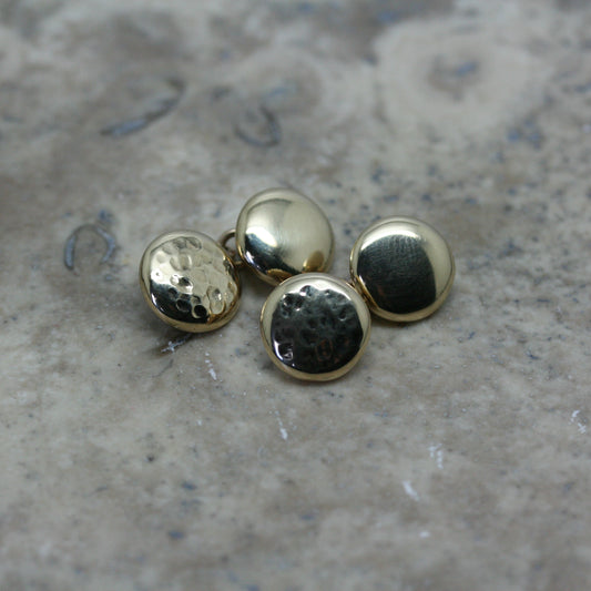 MA Ltd 9ct Yellow Gold 'Button' Cufflinks