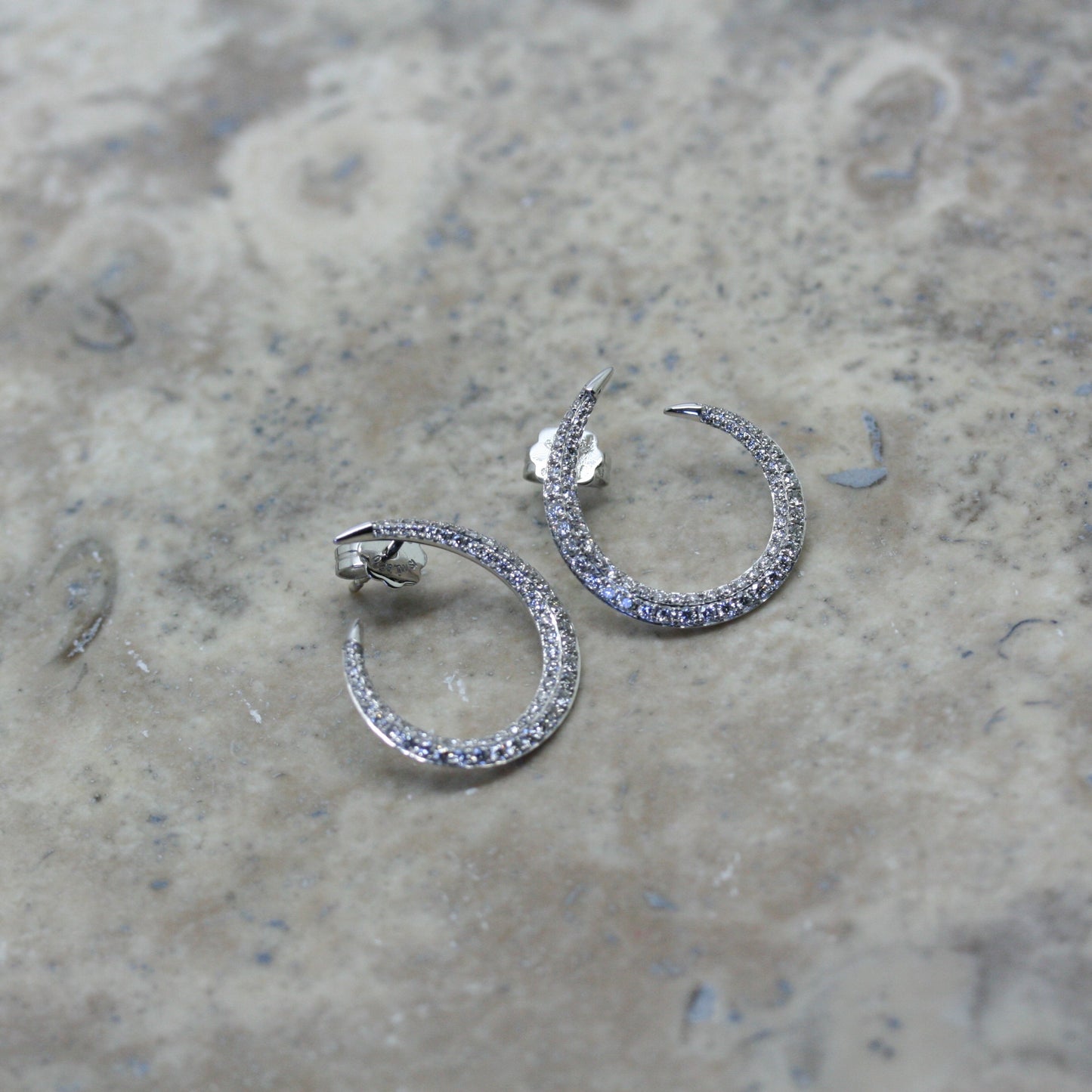 RIVOIR 18ct White Gold & Diamond 'Fierce' Earrings
