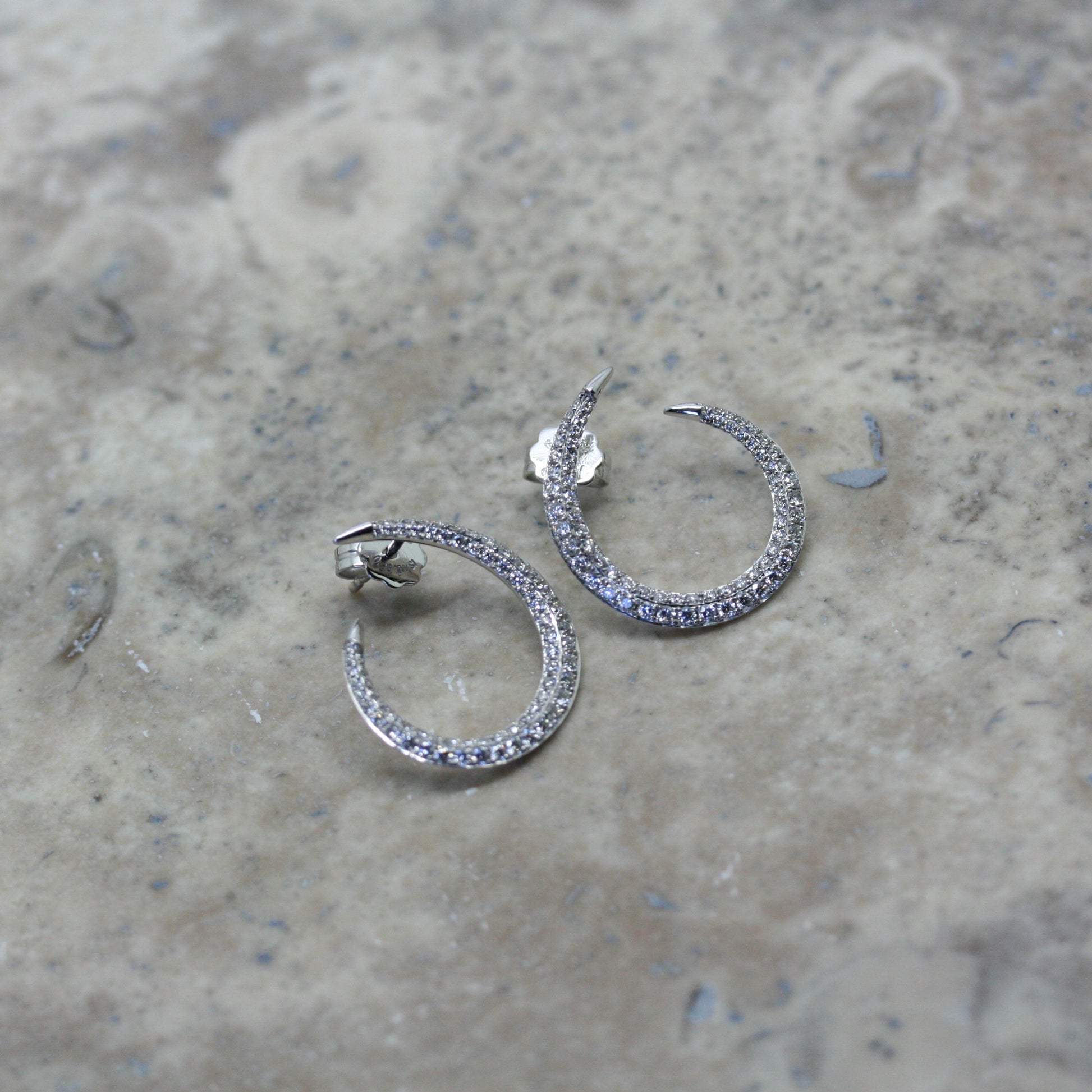 RIVOIR 18ct White Gold & Diamond 'Fierce' Earrings