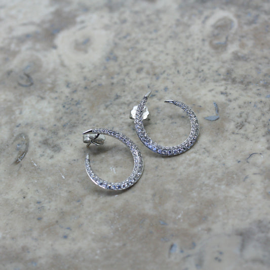 RIVOIR 18ct White Gold & Diamond 'Fierce' Earrings