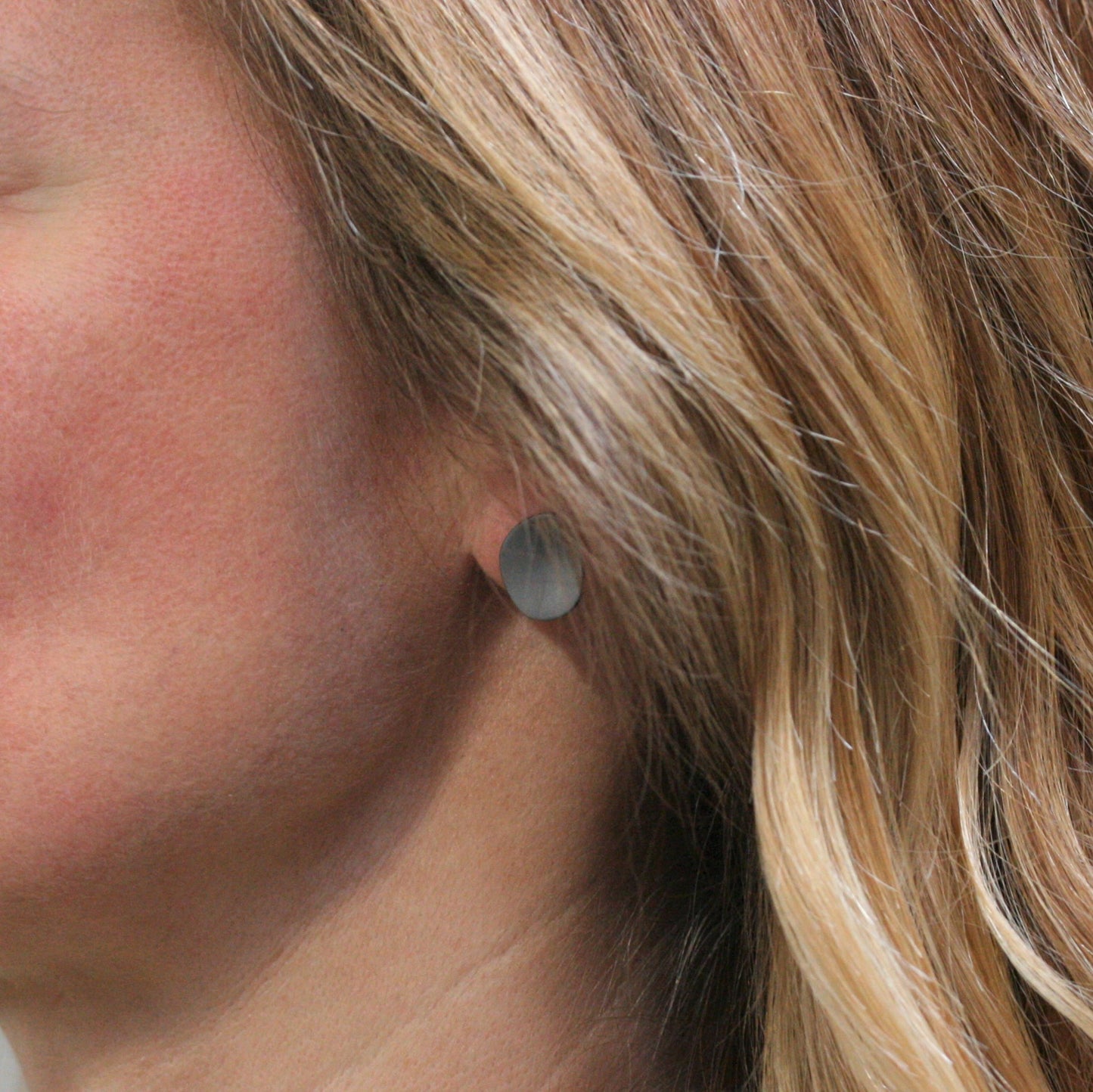 SAN Silver 'Random Shape' Stud Earrings