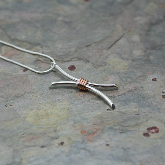 Yu Lan Silver and Rose Gold Rebeus Pendant