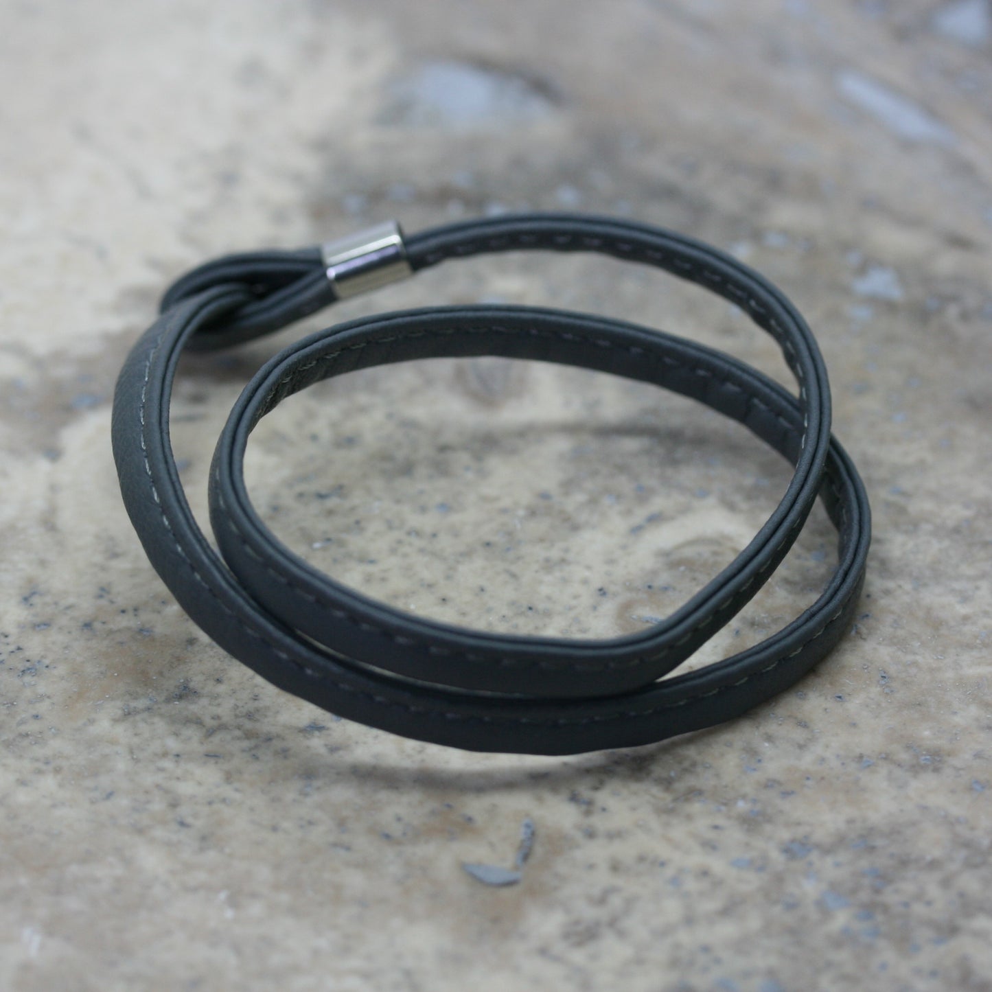 HENRICH & DENZEL Platinum & Diamond 'Moltissimo' Leather Bracelet