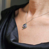 ADAM 18ct White Gold, Enamel, Star Ruby & Diamond 'Byzantine' Necklace