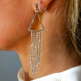 SAN Silver 'Fringe' Drop Earrings