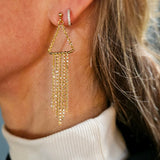 SAN Silver 'Fringe' Drop Earrings