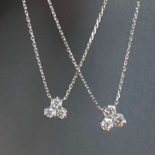 SOLEY of London 'Hexagon' Diamond Necklace