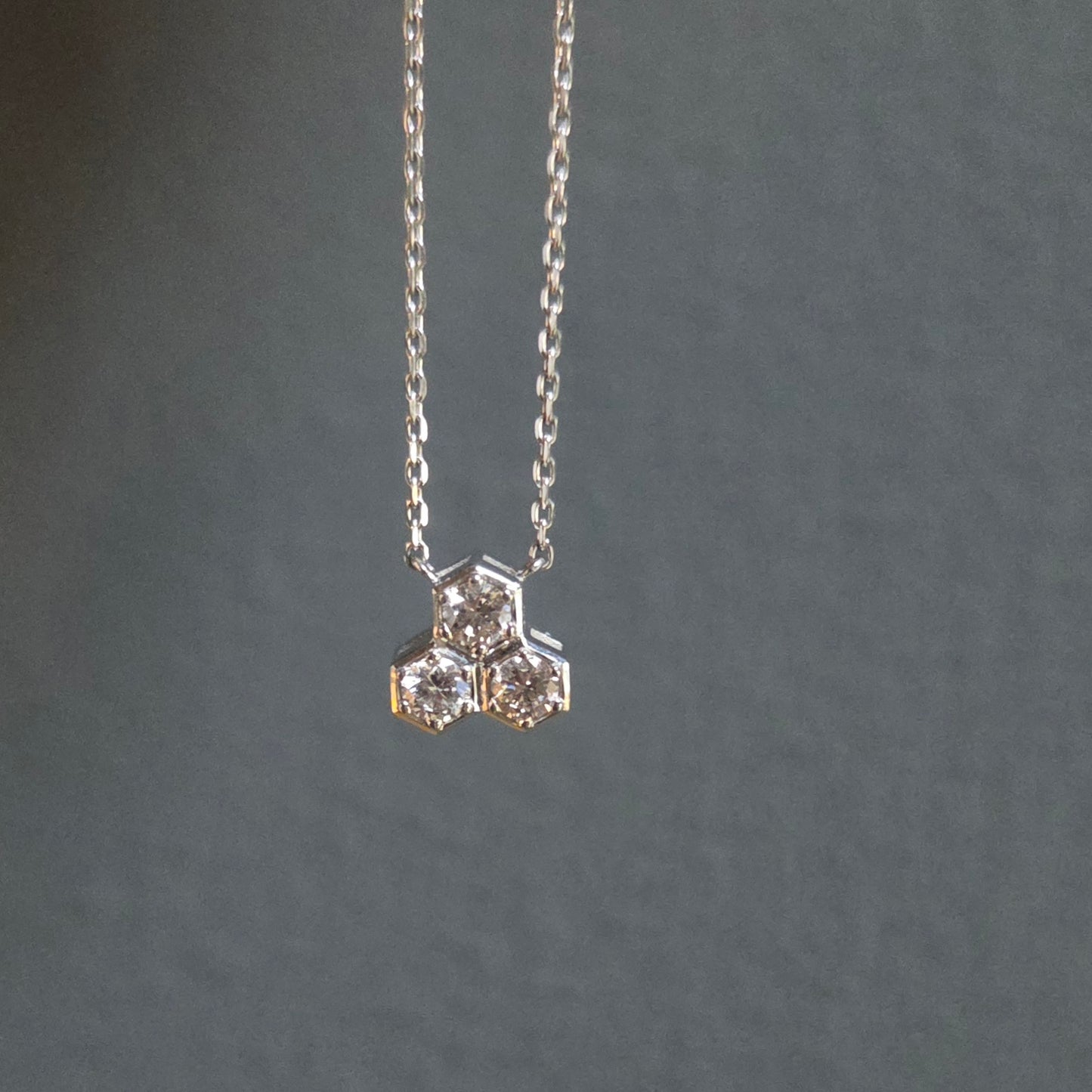 SOLEY of London 'Hexagon' Diamond Necklace