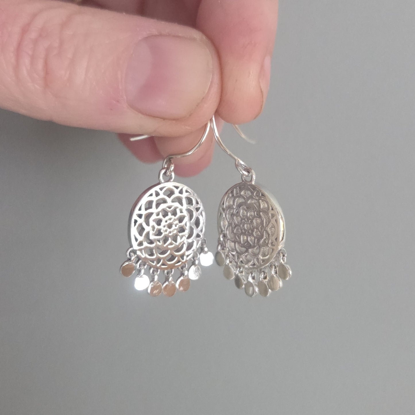 POMEGRANATE Yellow Gold Plated or Silver 'Talisman' Drop Earrings