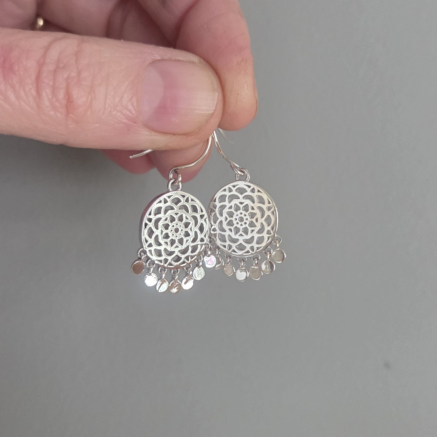 POMEGRANATE Yellow Gold Plated or Silver 'Talisman' Drop Earrings