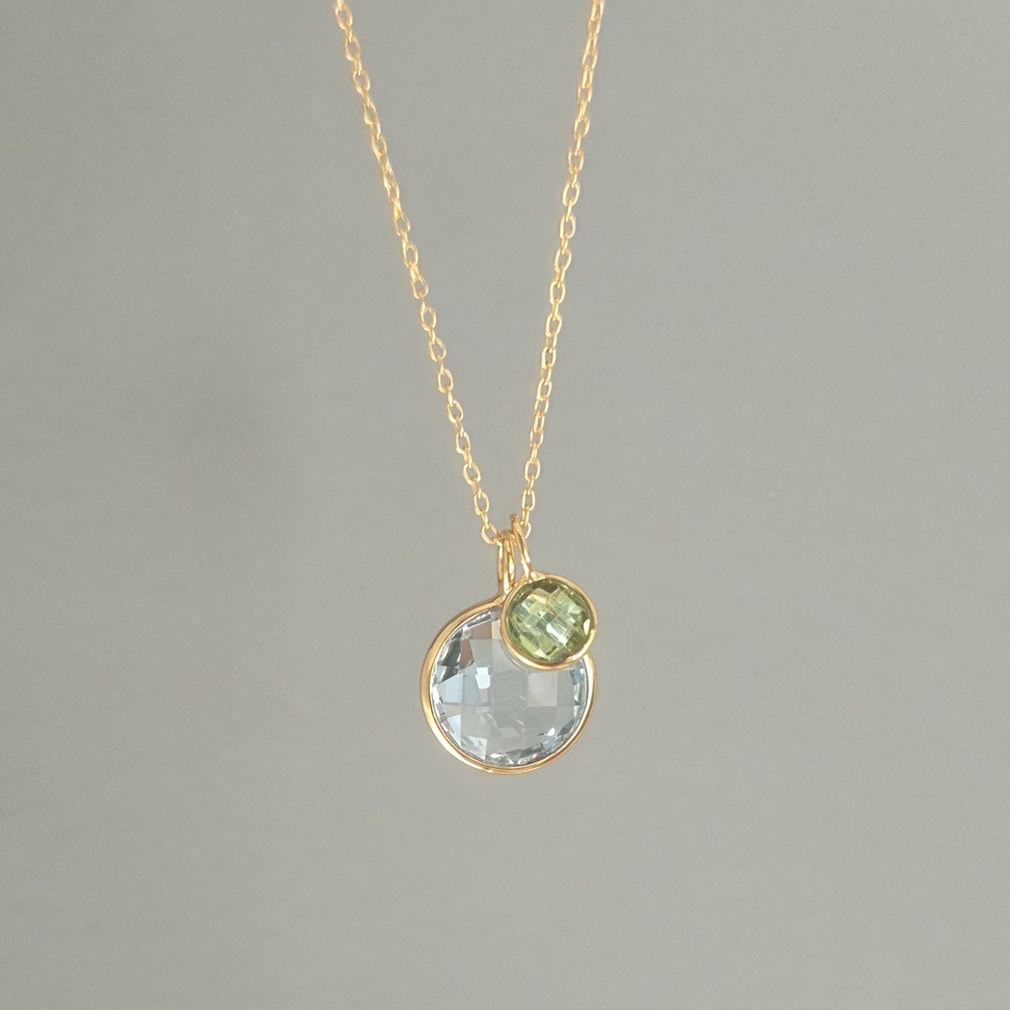 POMEGRANATE Yellow Gold Plated Silver 'Polka Dot' Necklace