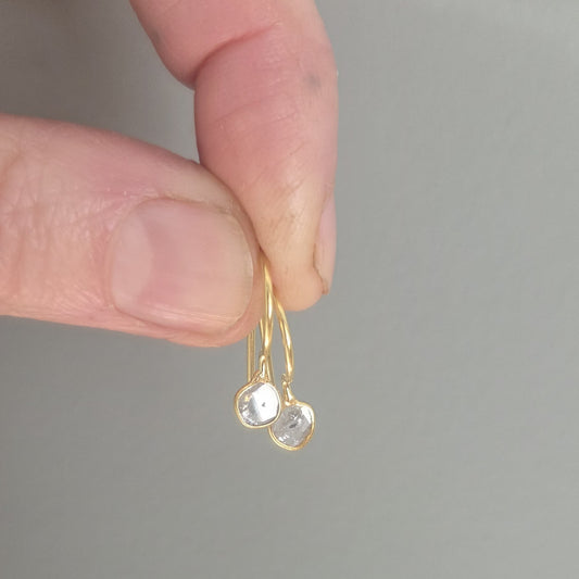 POMEGRANATE Yellow Gold Plated Silver 'Delhi' Drop Earrings