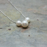 RAW 9ct Triple Freshwater Pearl Necklace