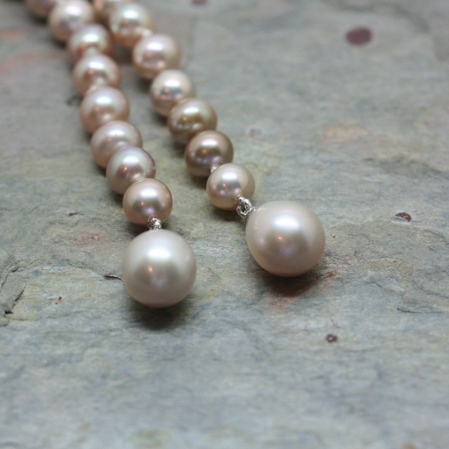 Longline Diamond & Pearl Necklace