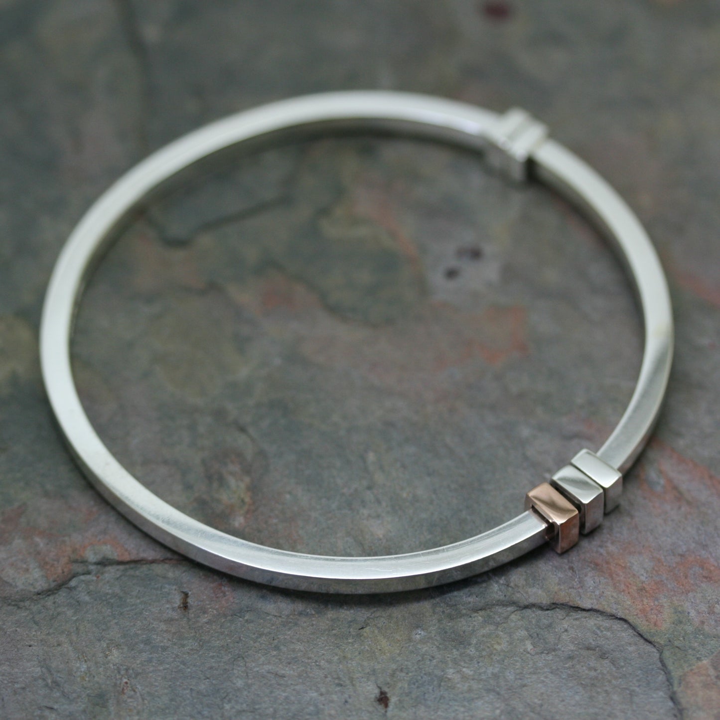 MA Ltd Silver 'Quadra' Bangle