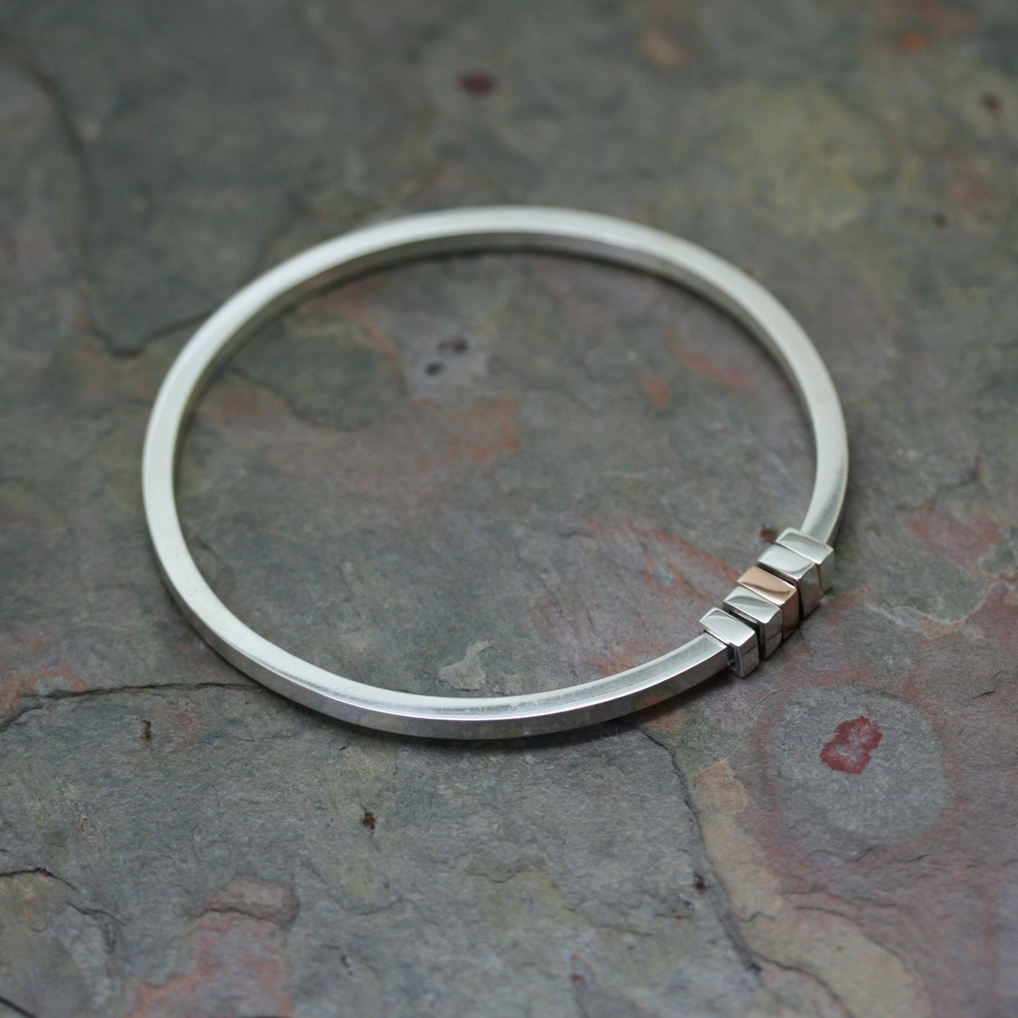 MA Ltd Silver 'Quadra' Bangle