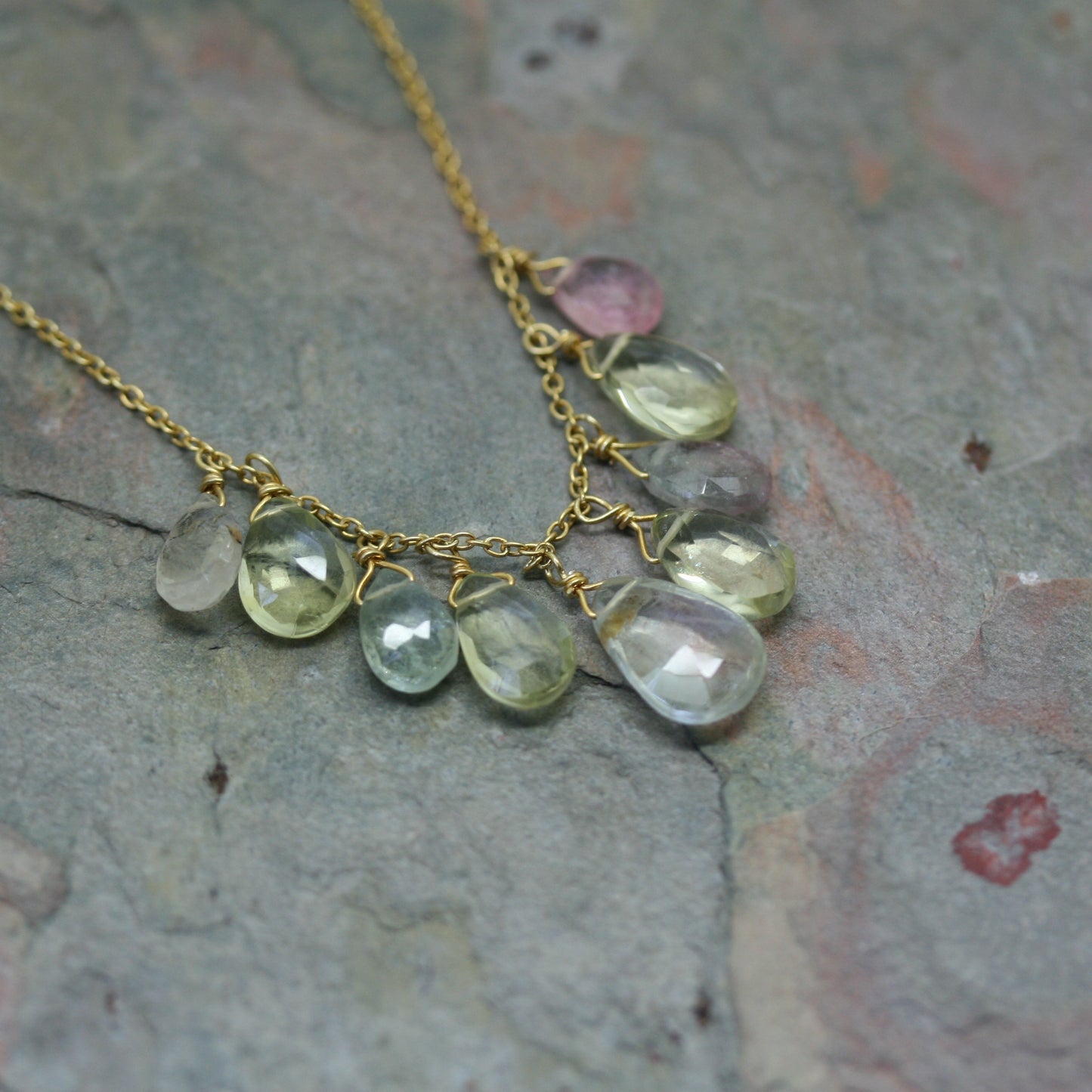 POMEGRANATE Yellow Gold Plated Silver 'Manon' Necklace
