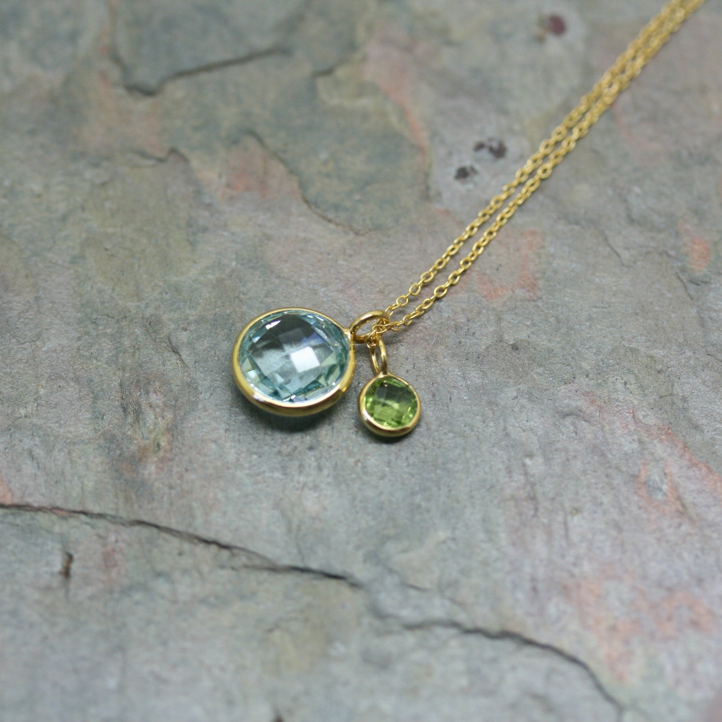 POMEGRANATE Yellow Gold Plated Silver 'Polka Dot' Necklace