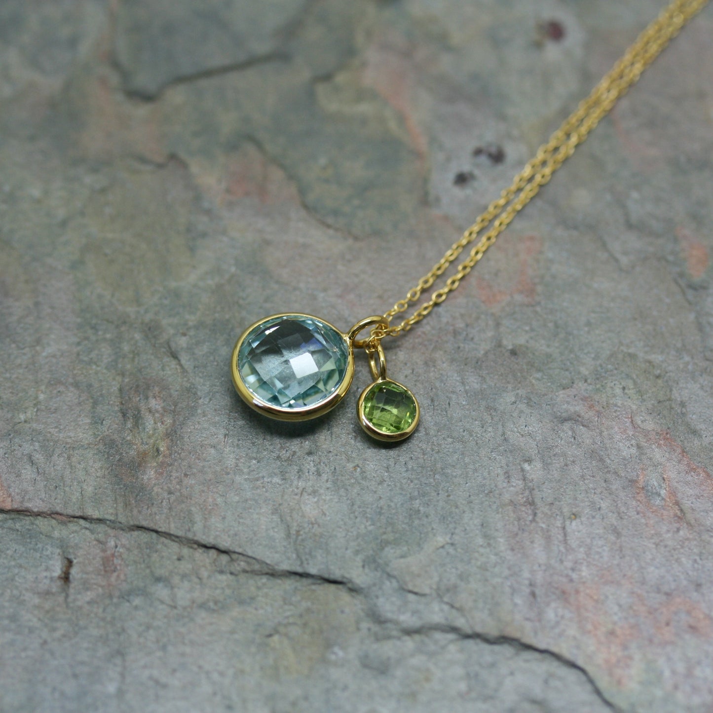 POMEGRANATE Yellow Gold Plated Silver 'Polka Dot' Necklace