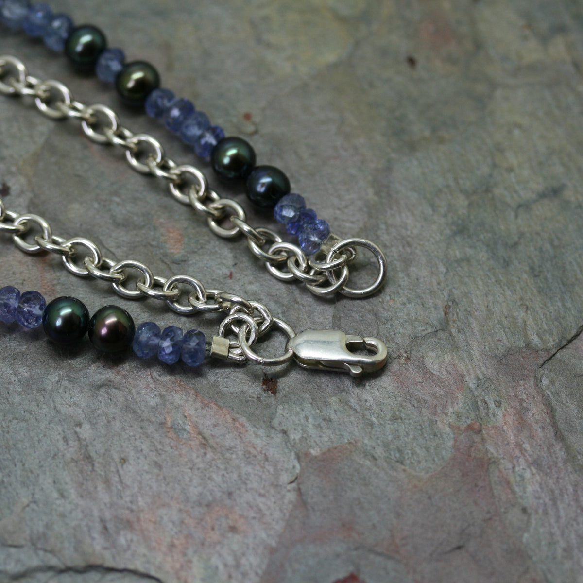 ADAM Silver Chain & Mixed Bead Bracelet